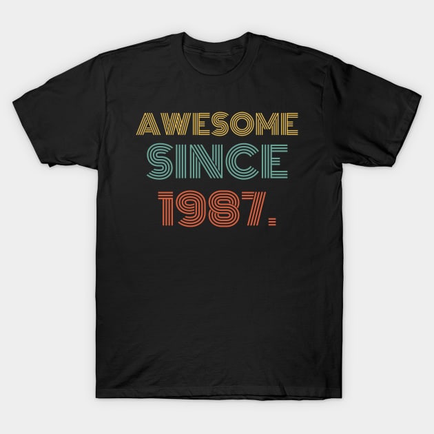 Awesome Since 1987 T-Shirt by divawaddle
